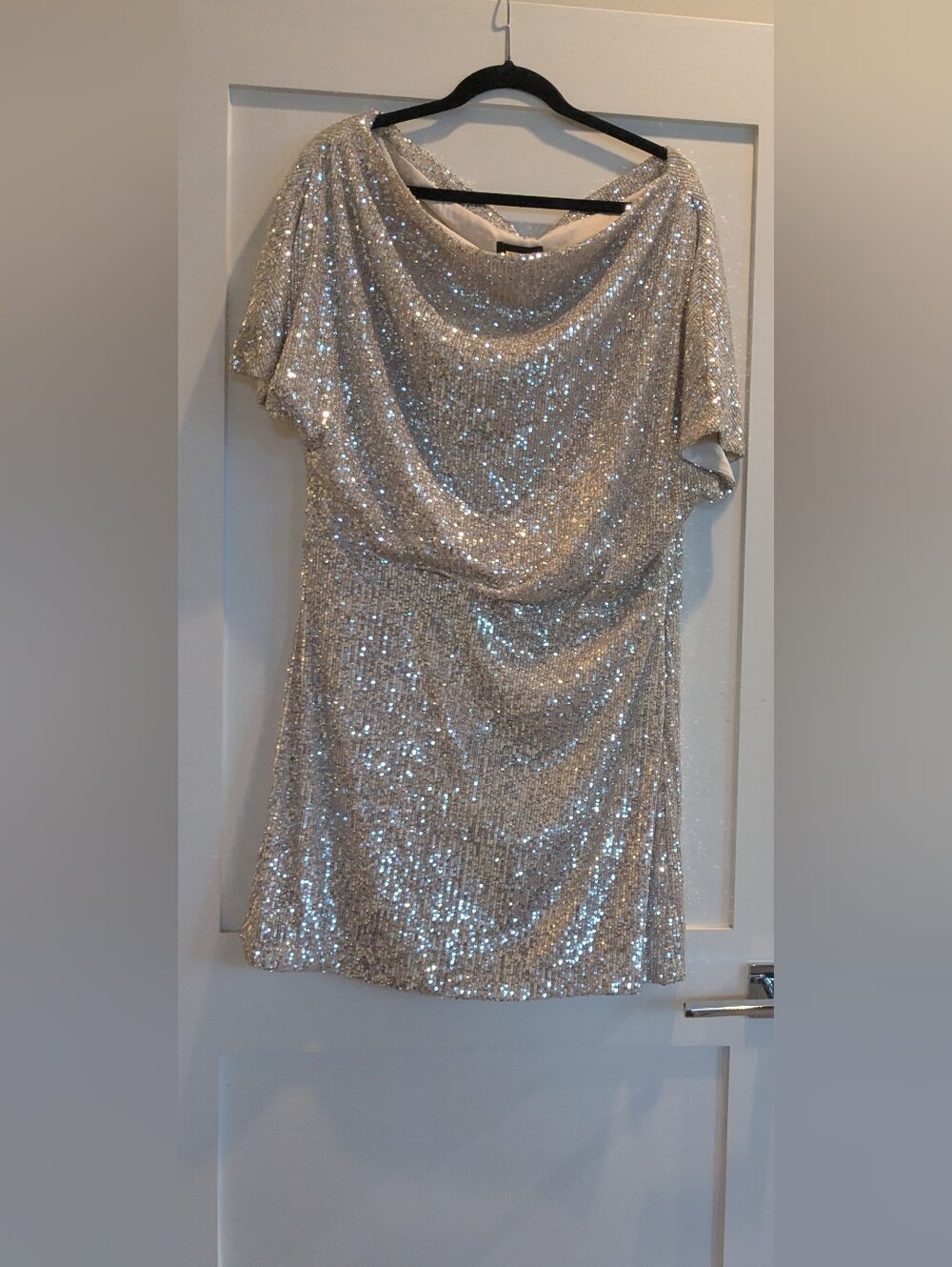 Alexa Admor NWT Silver Sequin Dress XL Holiday Cocktail